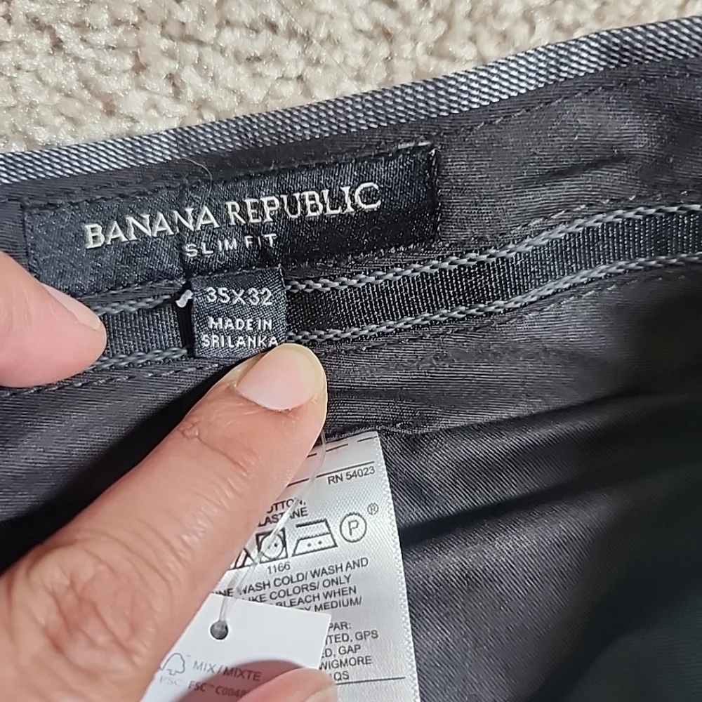 Banana Republic Slim Fit Mid Rise Slim Through Thigh Slim Leg Opening  Mens... - Picture 8 of 12